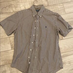 Polo Ralph Lauren Brown Checkered Button Down Shirt